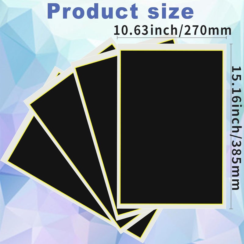 Obsummoy 4 Pieces Black Laser Engraving Marking Paper 39x27CM Engraving Color Paper Laser Marking Paper for Ceramics Glass Metal Laser Cutting and Engraving - Image 2